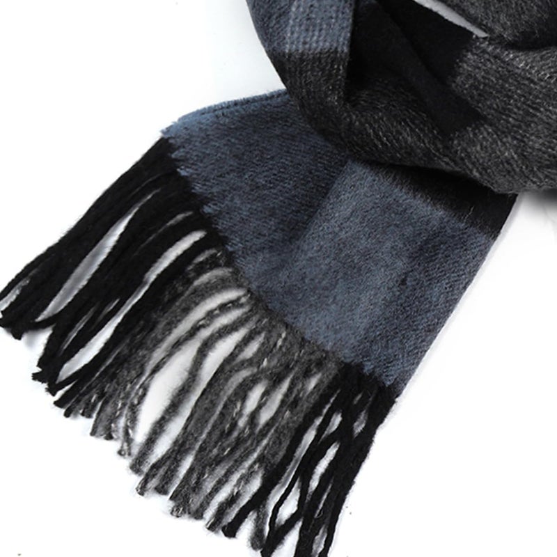 SKNSOFT Winter Wool Plaid Scarf for Men,Women Fashion Tartan Wrap Checkered Scarves - Image 3